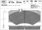 Brzdové platničky SCT-GERMANY SP104PR