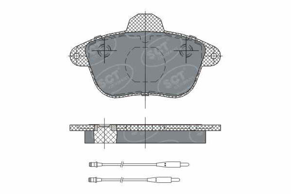 Brzdové platničky SCT-GERMANY SP295PR