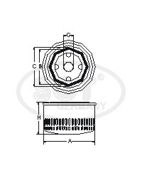 Olejový filter MAXGEAR OF-954 (cross-ref.: SM182)