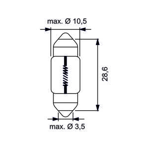 C10W Long Life 12V 10W 11x31 SV8,5