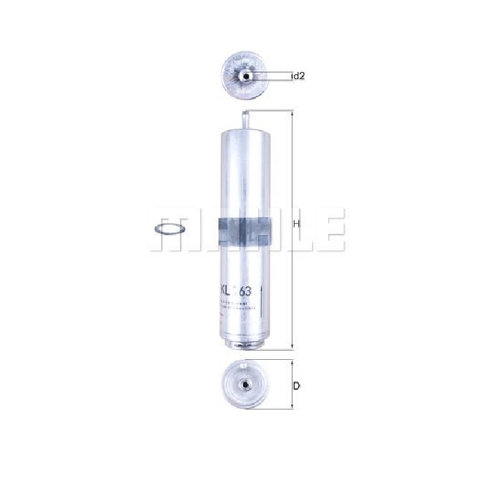 Palivový filter Mahle KL763D (cross-ref.: ST6168)