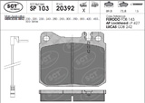 Brzdové platničky SCT-GERMANY SP103