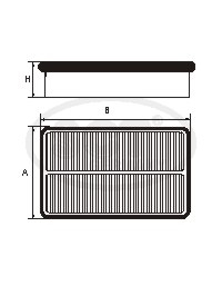 Vzduchový filter SB2232 (cross-ref.: 17220RZPY00)
