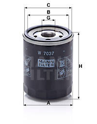 Olejový filter MANN W7037