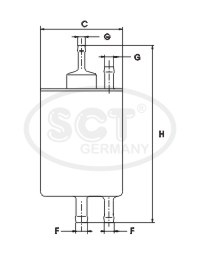 Palivový filter SCT-GermanyST6098 (cross-ref.: WK