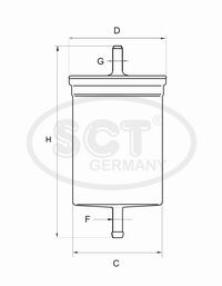 Palivový filter SCT-GermanyST6109 (cross-ref.: 373