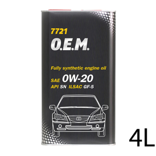 Mannol 7721 O.E.M. for Honda Acura 0W-20 (4L Metal)