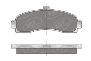 Brzdové platničky SCT-GERMANY SP498PR