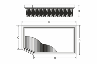 Vzduchový filter SB2377 (cross-ref.:LX3778)